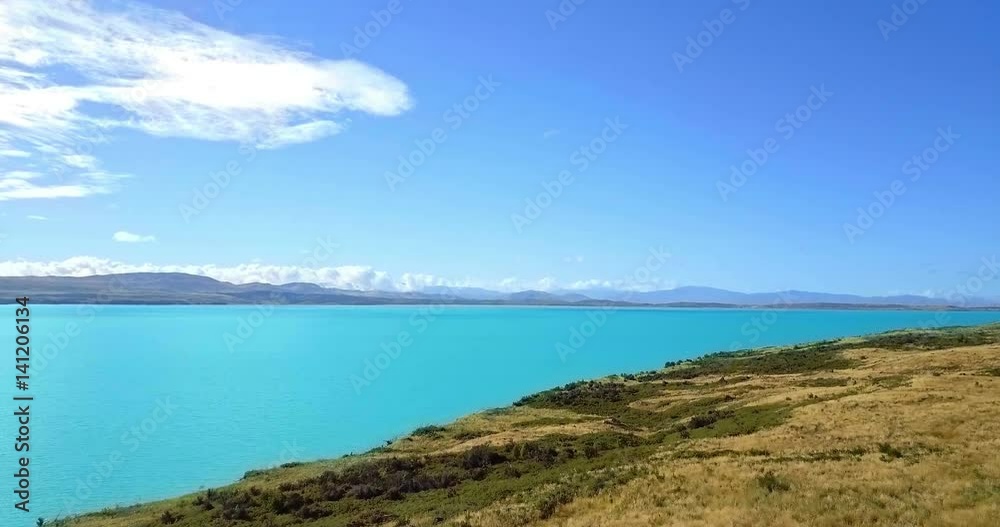 Aerial view of Lake Pukaki, NewZealand Aerial view of Lake Pukaki, NewZealand