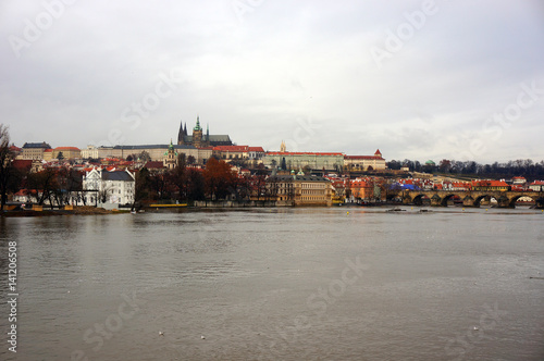 Prague Castle, view from the river Vltava