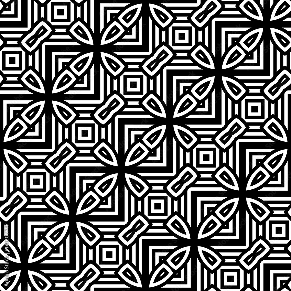 Design seamless monochrome geometric pattern Design seamless monochrome geometric pattern