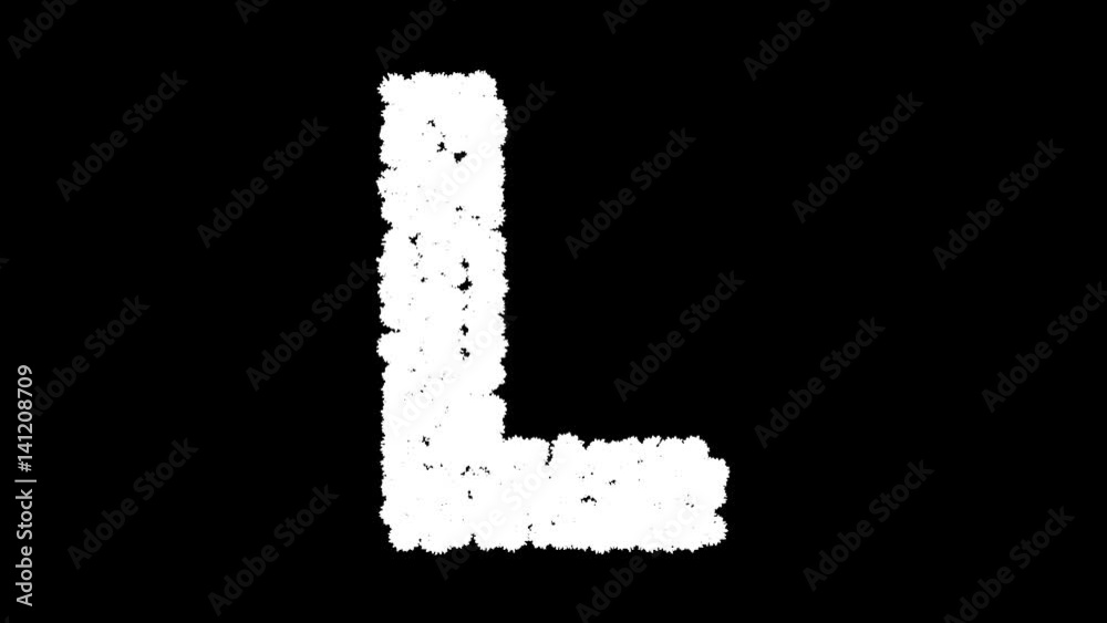 Letter L made of cornflowers with alpha channel Letter L made of cornflowers with alpha channel