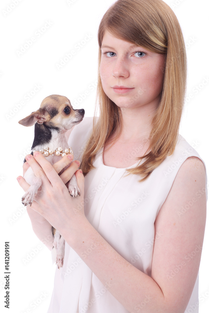 Girl and dog Girl and dog