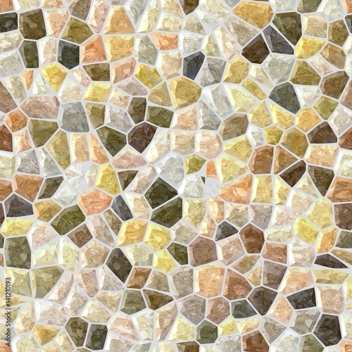 light beige colored floor marble irregular plastic stony mosaic pattern texture seamless background with gray grout - natural colors