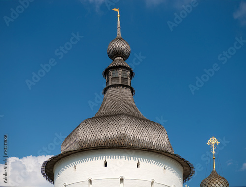 Summer view of medieval the Kremlin in Rostov the Great as part of The Golden Ring's group of medieval towns of the northeast of Moscow, Russia photo