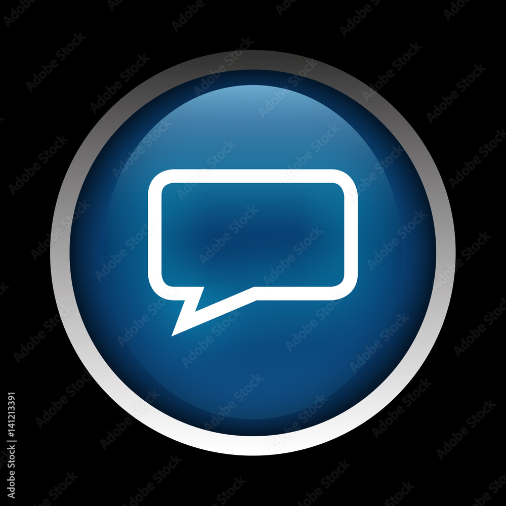 message icon on a circle isolated on a black background message icon on a circle isolated on a black background
