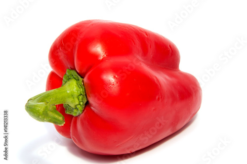 Fresh colorful sweet bell pepper isolated on a white background
