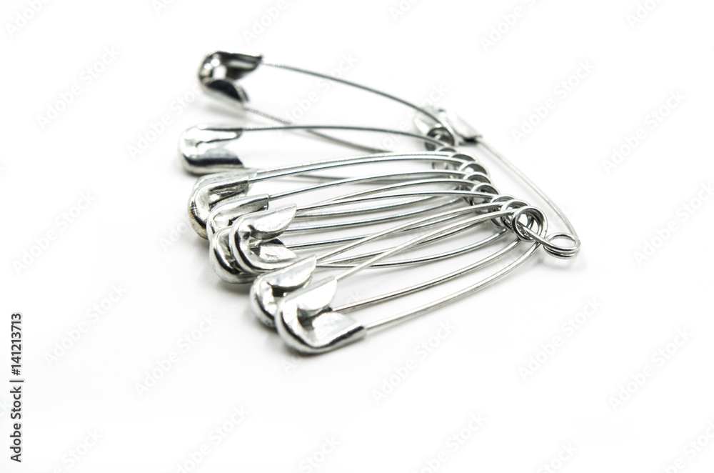 metal pin on white background metal pin on white background