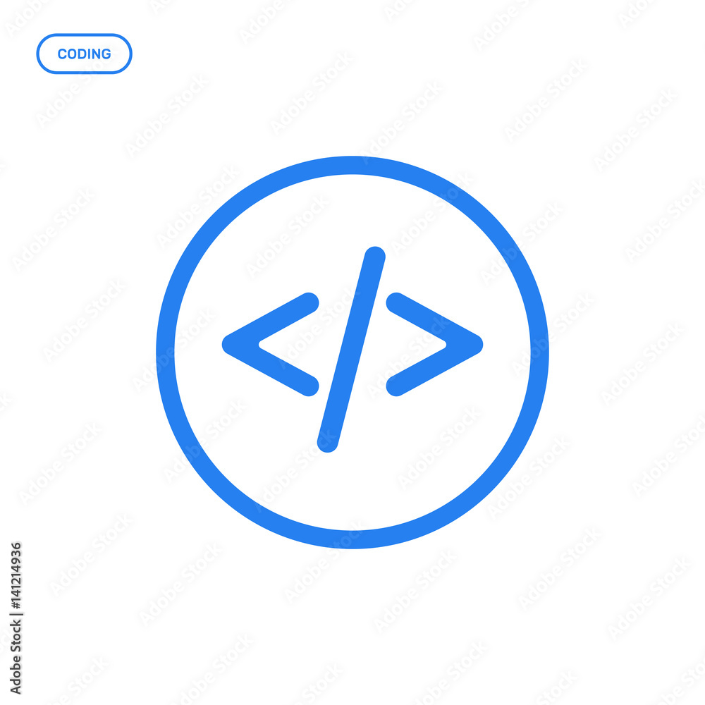 Vector illustration of flat Line icon. Graphic design concept of web coding. Vector illustration of flat Line icon. Graphic design concept of web coding.