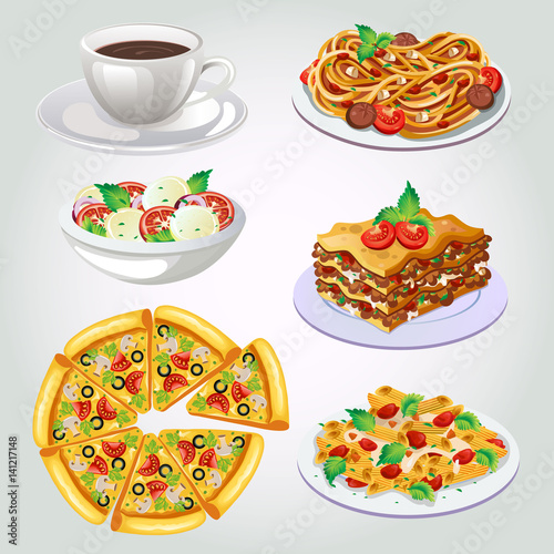 italian food set