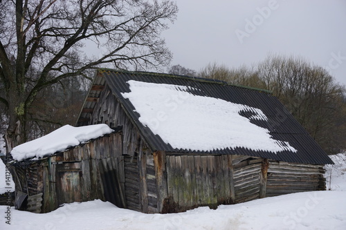 olg house in a village photo