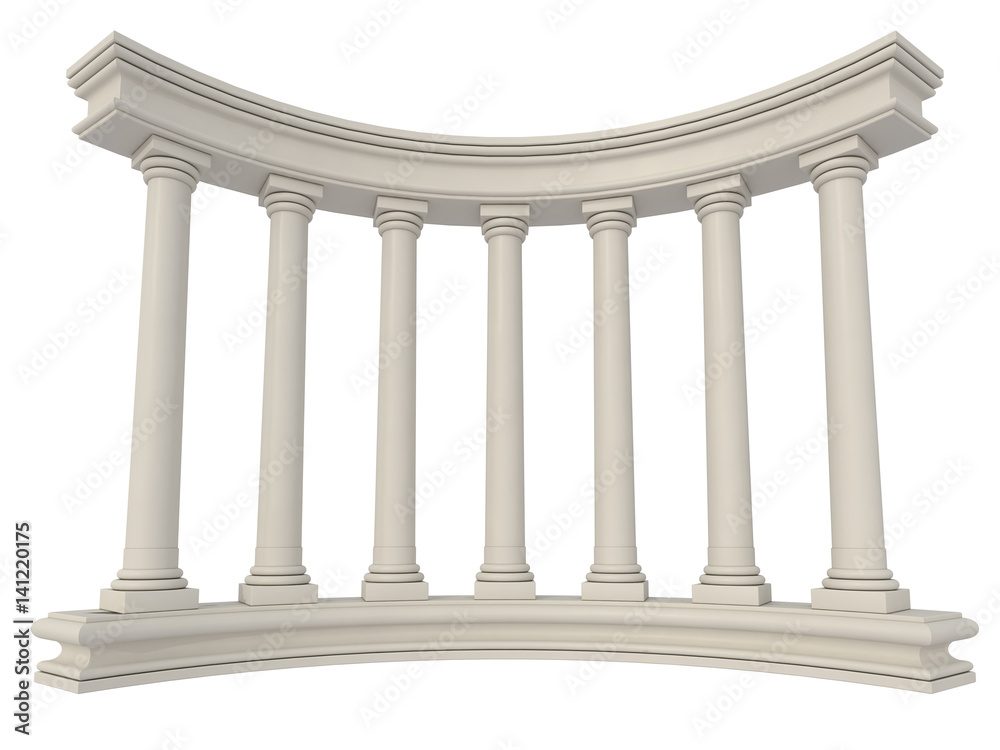 Obraz premium columns on a white background