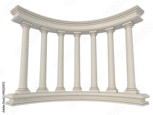 columns on a white background
