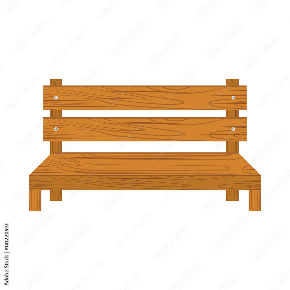 Wooden bench isolated illustration on white background Wooden bench isolated illustration on white background