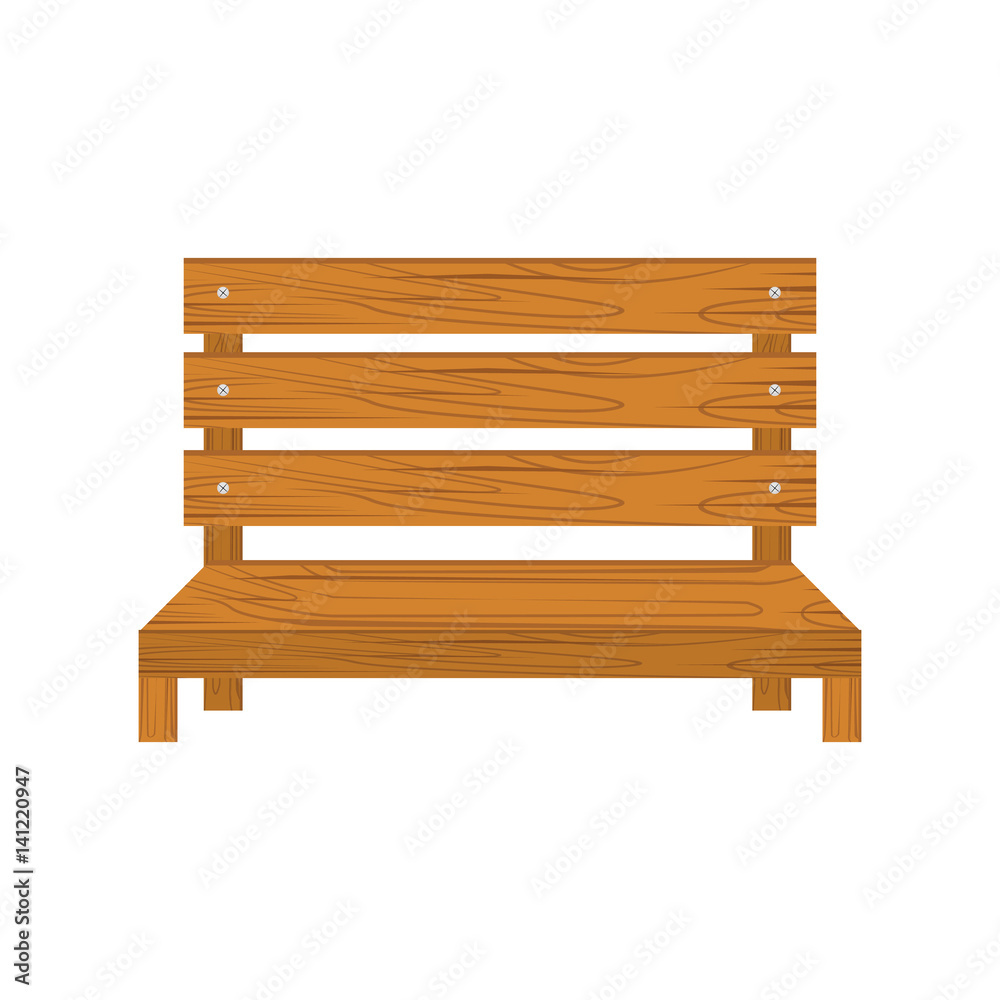 Wooden bench isolated illustration on white background Wooden bench isolated illustration on white background