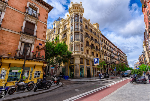Calle Mayor in Madrid, Spain. Calle Mayor is one of the main streets of Madrid