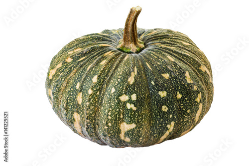 Kabocha squash isolated on white background and clipping path