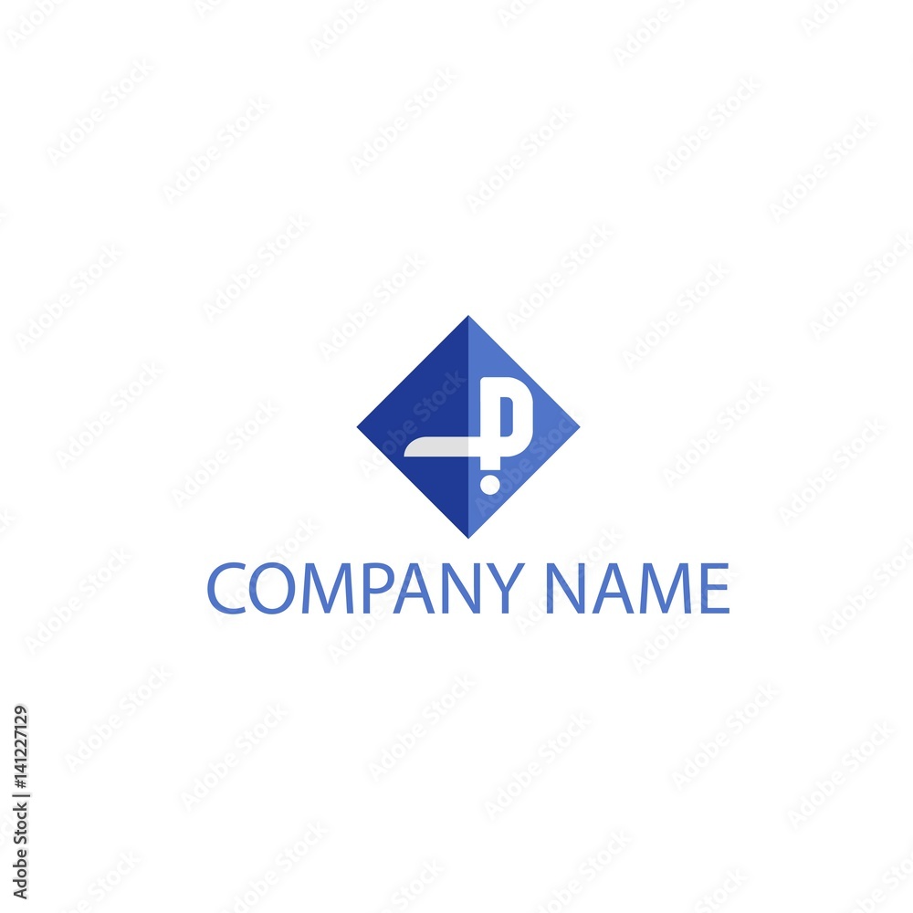 Blue Simple Style U Logo, Vector, Illustration