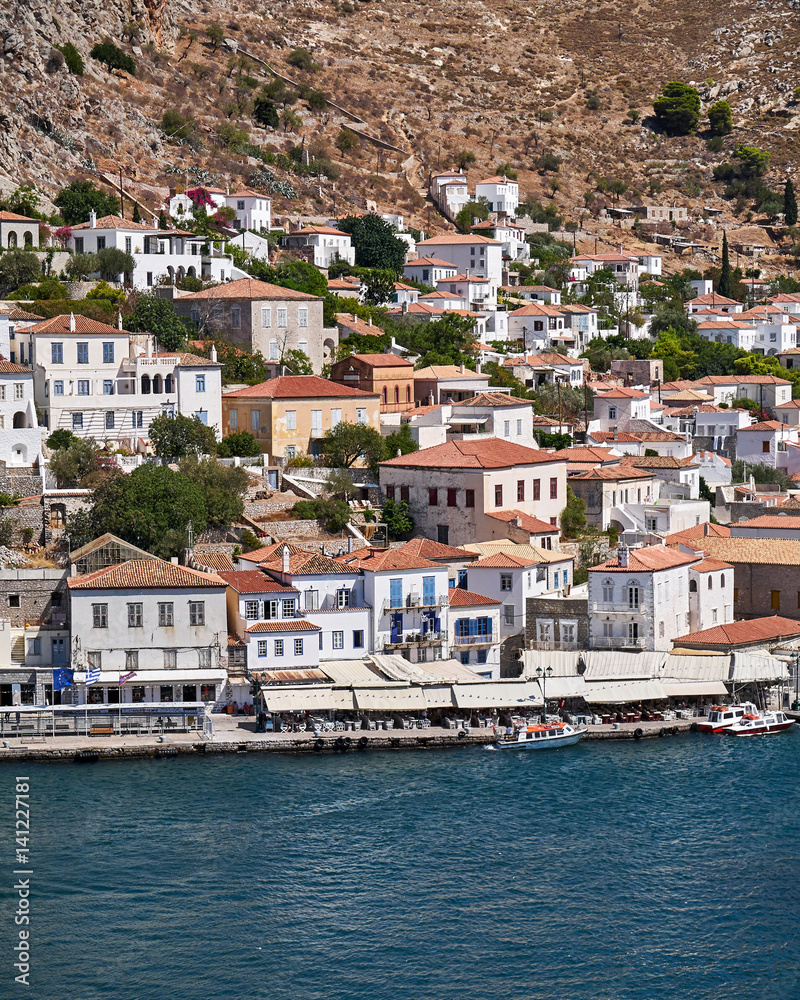 Greece, Hydra island town view