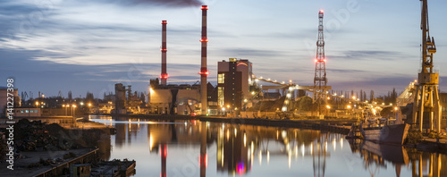 power plant city of Szczecin adapted to burn ecological fuel, pellets, willow