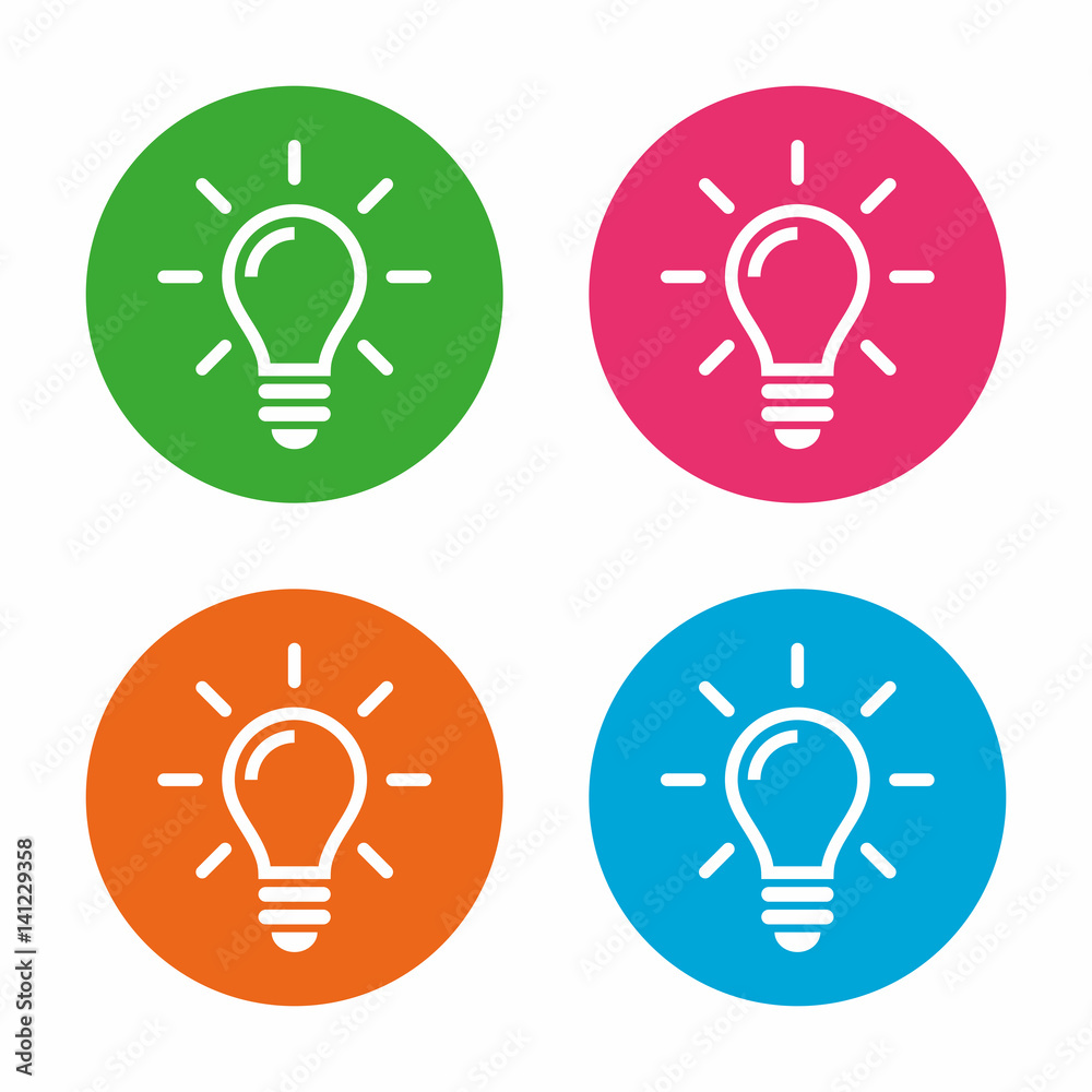 Light bulb icon set Light bulb icon set