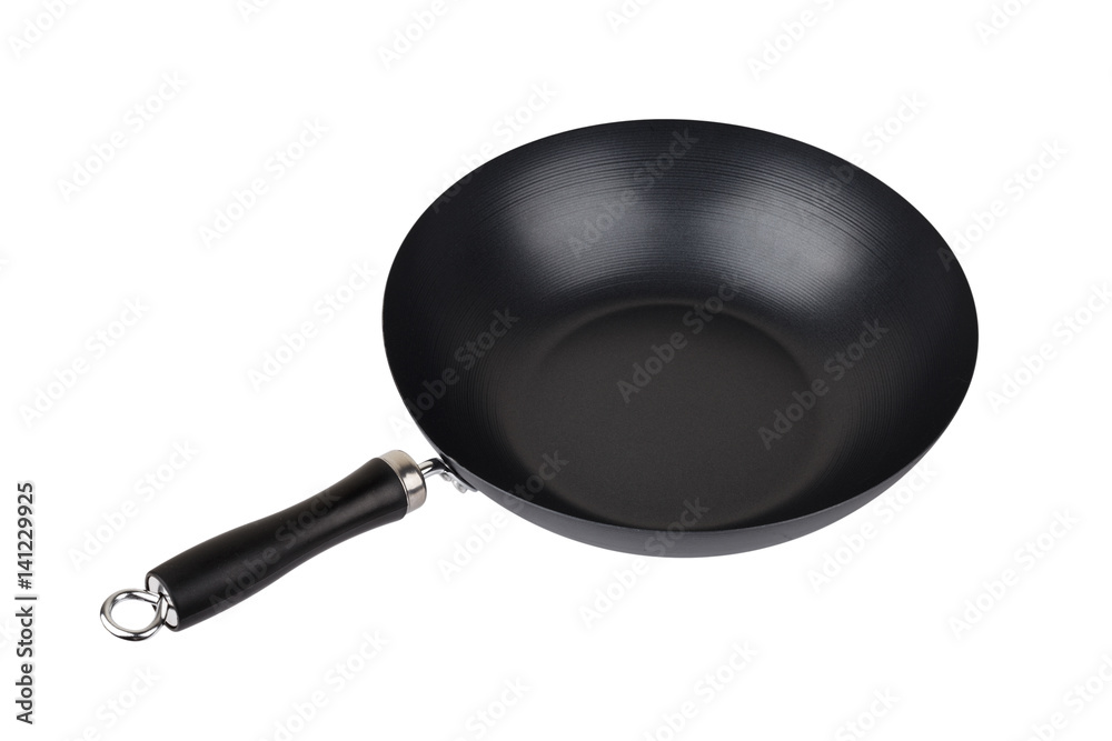 Empty grill iron pan isolated on white background Empty grill iron pan isolated on white background