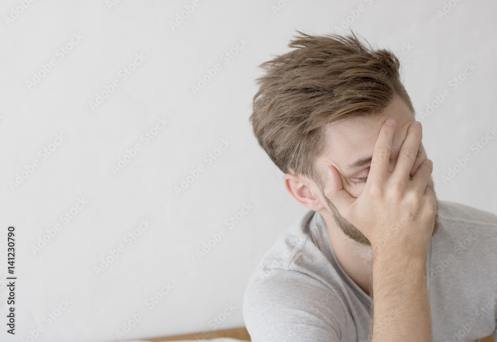 Men are stressed after wake up