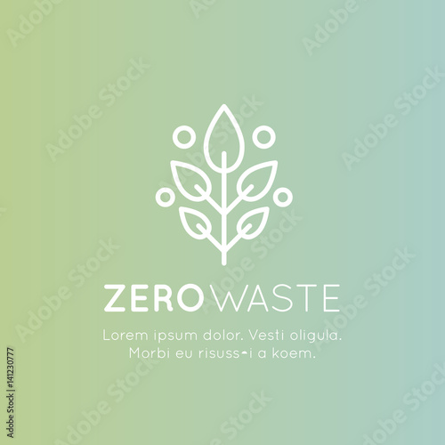 Isolated Vector Style Illustration Logo Set Badge Recycling Ecological Concept  Green Energy  Zero Waste Symbol