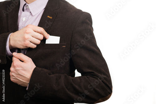 Portrait of a business man isolated on white background