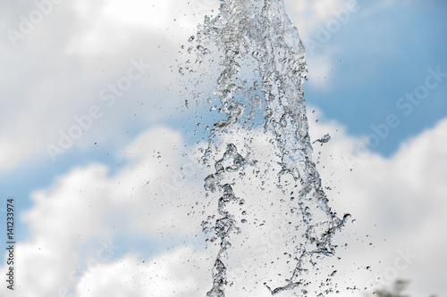 splashes of water from a fountain