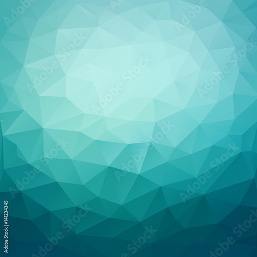 Polygonal abstract geometric dark blue triangular low poly style gradient background illustration