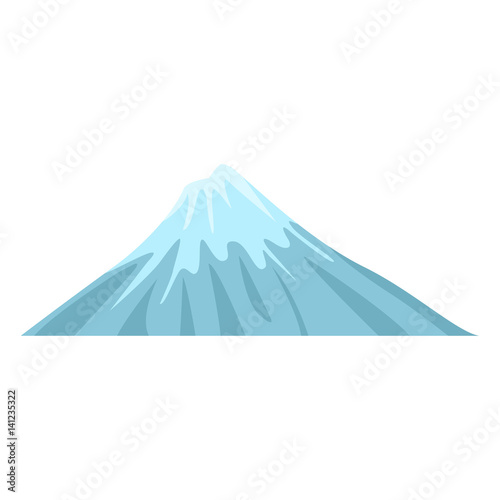 Vector Flat Illustration - Single Mountain