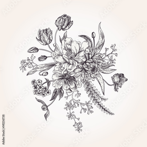 Bouquet of spring flowers.