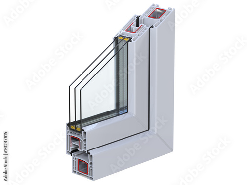 Double glazing cutaway to show the inner profile