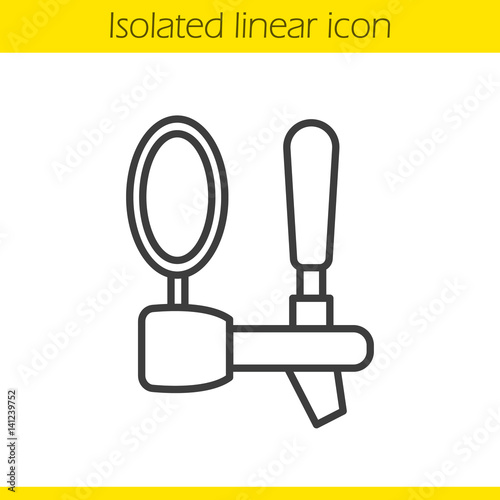 Beer tap linear icon