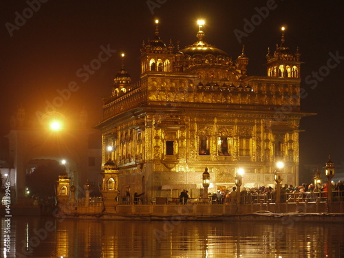 Floodlit Golden Temple by Nght, Amritsar