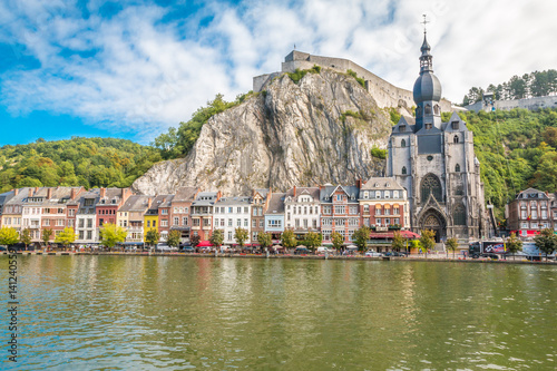 Waterfront view of Dinant village in Belgium