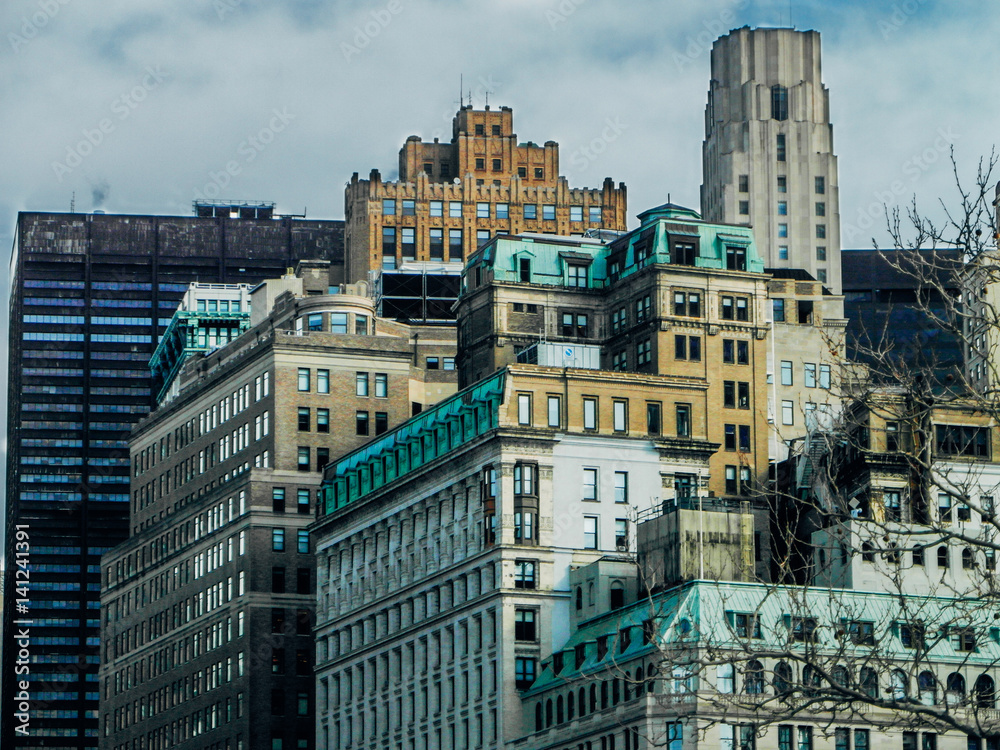 Fototapeta premium Apartment buildings in New York