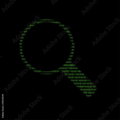 Hacker - 101011010 Icon - Lupe