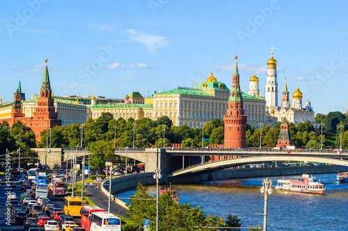 Moscow Kremlin with Moscow river, Russia