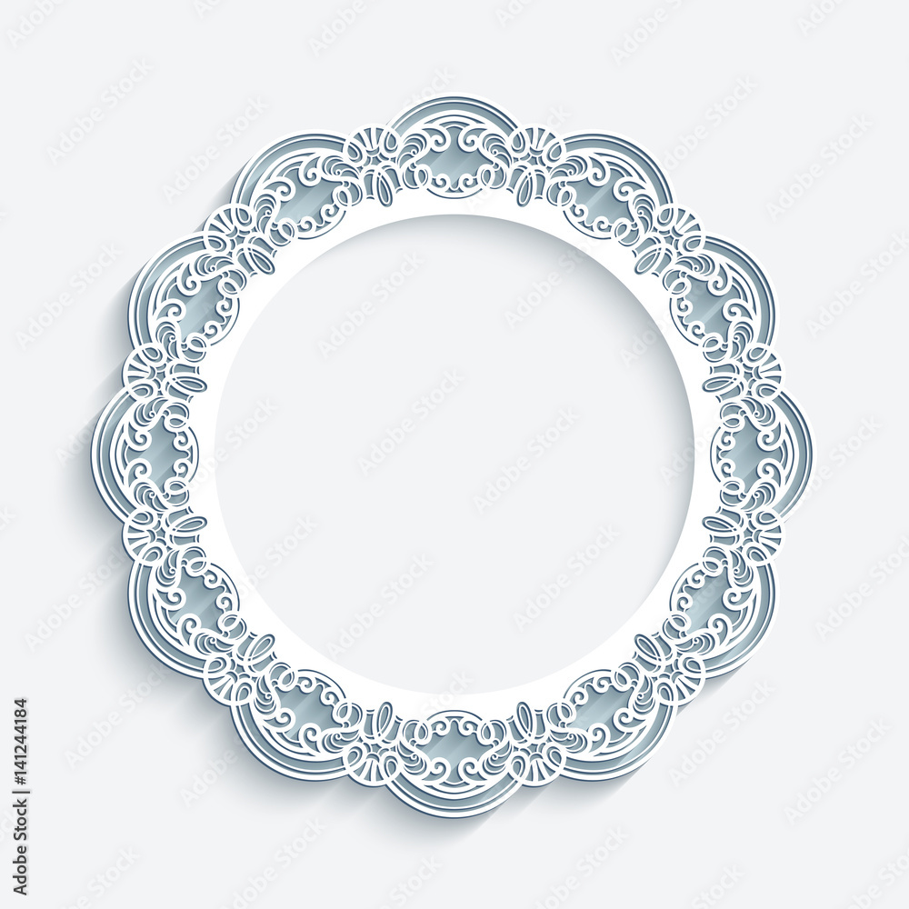 Empty plate with ornamental border Empty plate with ornamental border