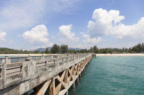 cement bridge in phang nga  natai bridge  thailand.