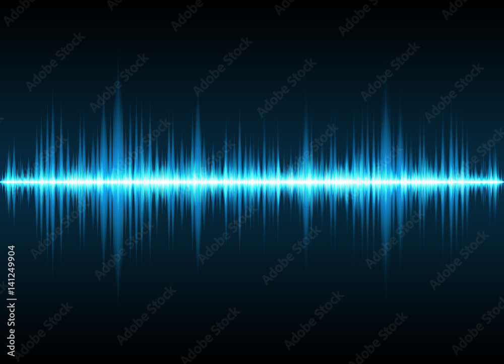 Sound waves oscillating glow light, Abstract technology background - Vector Sound waves oscillating glow light, Abstract technology background - Vector