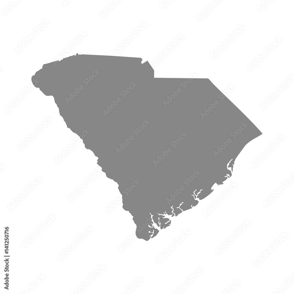 Naklejka mapa stanu Karolina Południowa
