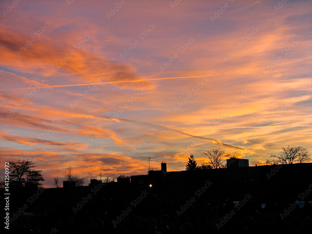 Colorful cloudy sky