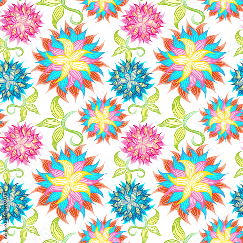 Spring or summer flowers pattern. Floral background. photo