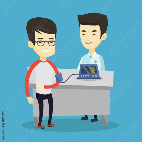 Blood pressure measurement vector illustration.