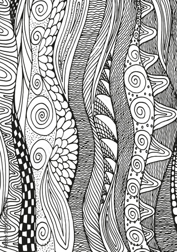 Vertical artistically ethnic pattern.