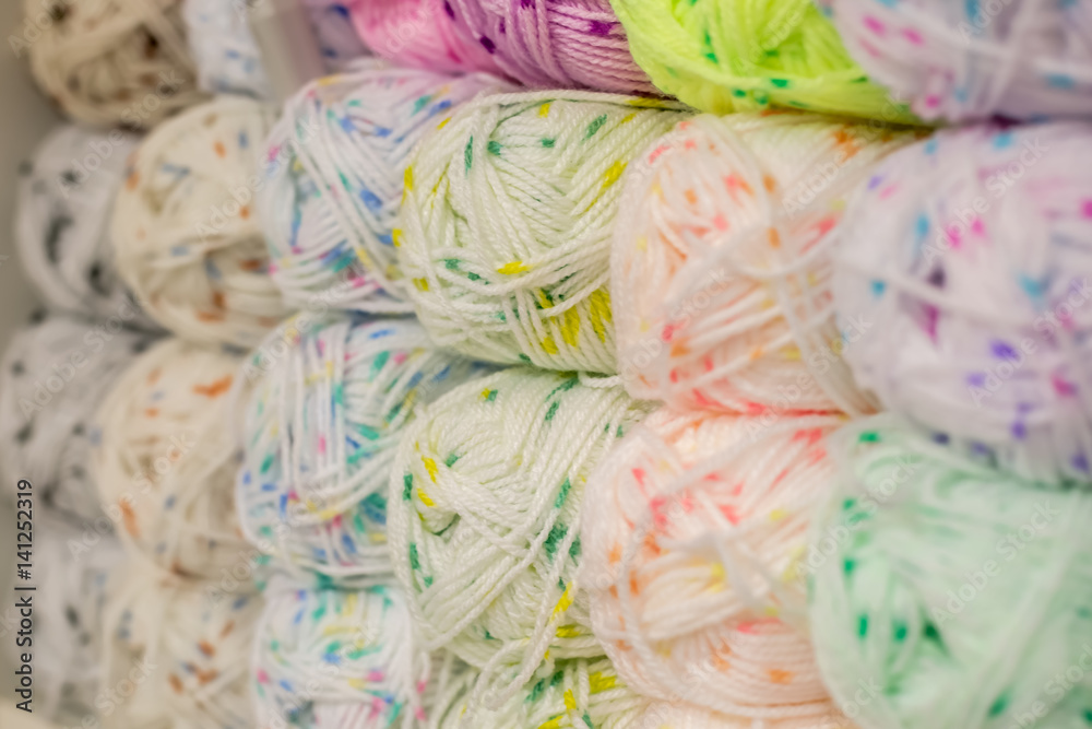 Set of colorful thread and yarn