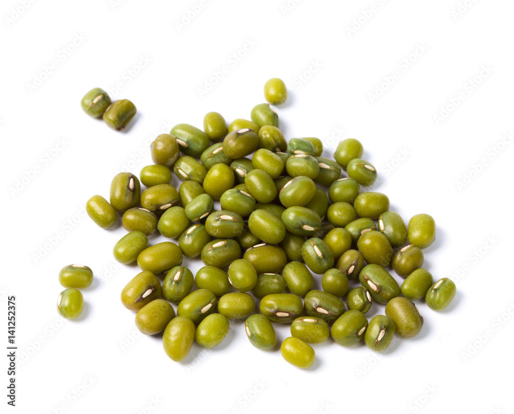 Mung beans isolated on white background Mung beans isolated on white background