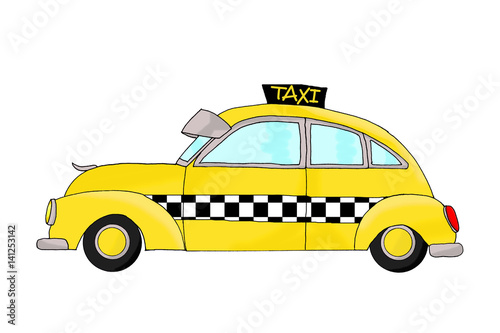 Vintage fantasy yellow cab