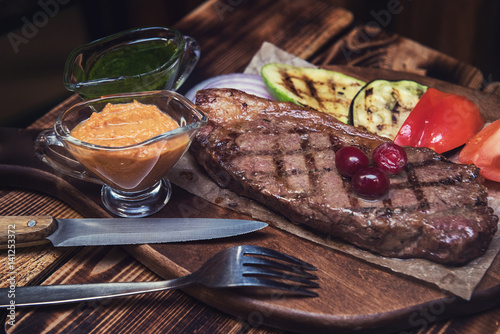 grilled beef steak